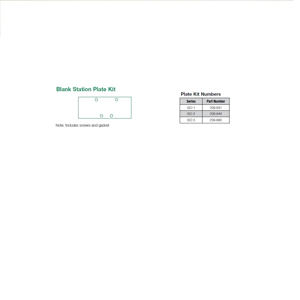 104-538 NUMATICS/AVENTICS BLANK PLATE ISO3 SERIES